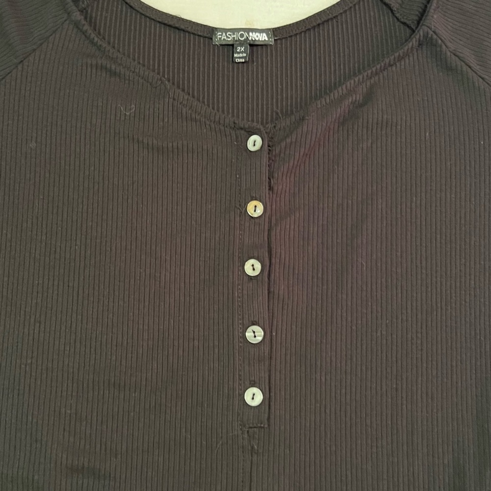 Hazel Ribbed Henley Bodysuit - Picture 7 of 8